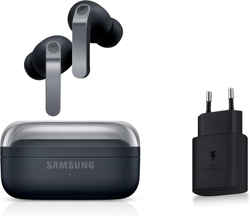 Samsung Galaxy Buds4 Pro, Wireless Bluetooth Headphones, Studio-Grade Hi-FI Sound, Dual Speakers, Ultra Clear Calls, 360 Audio, Adaptive Noise Reduction, AC Charger Included, Black