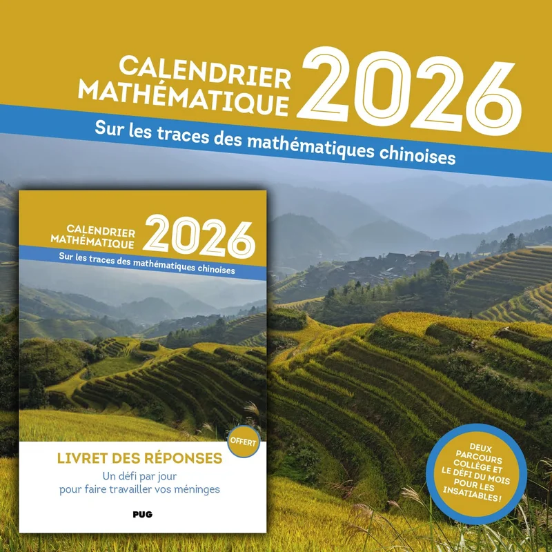 Calendrier mathématique 2026: Sur les traces des mathématiques chinoises