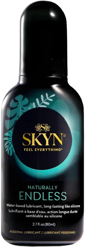 SKYN Naturally Endless (80 mL): Water-based Lubricant Gel with Long-Lasting Silicone-Like Action | Condom Compatible | 99% Natural Origin Composition