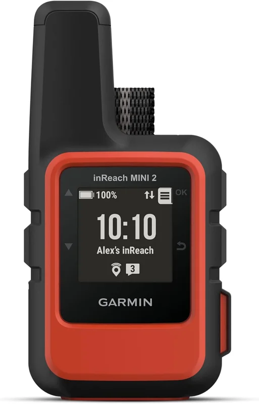 Garmin inReach Mini 2, Red - Lightweight and Compact Satellite Communication Beacon with GPS Navigation