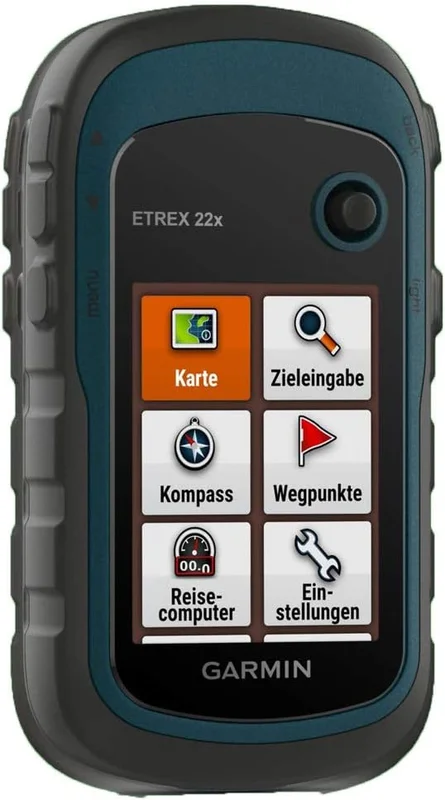 Garmin - eTrex 22x - Hiking GPS with TopoActive Europe map preloaded with Roads and Trails - Electronic Compass - Blue