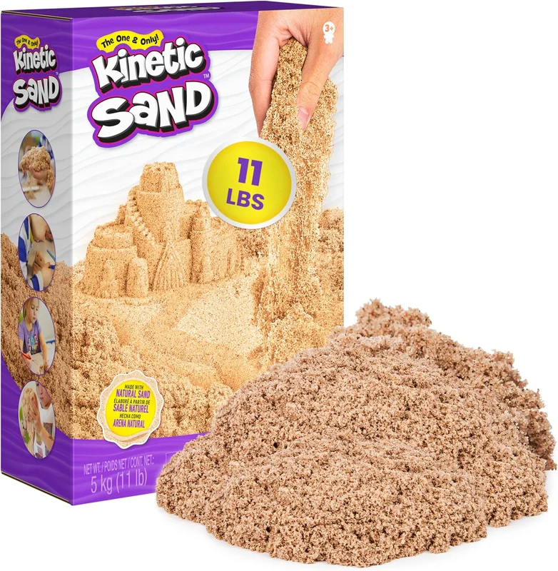 Kinetic Sand 5 kg Swedish Magic Kinetic Sand, Natural Brown, Known in Kindergartens, for Relaxing and Creative Indoor Sand for Children from 3 Years