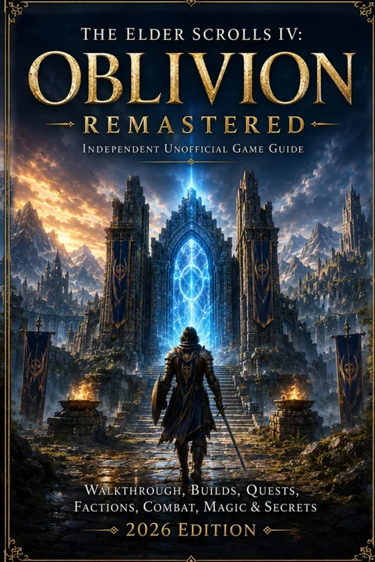 The Elder Scrolls IV: Oblivion Remastered: Independent Unofficial Game Guide Walkthrough, Builds, Quests, Factions, Combat, Magic & Secrets – 2026 Edition