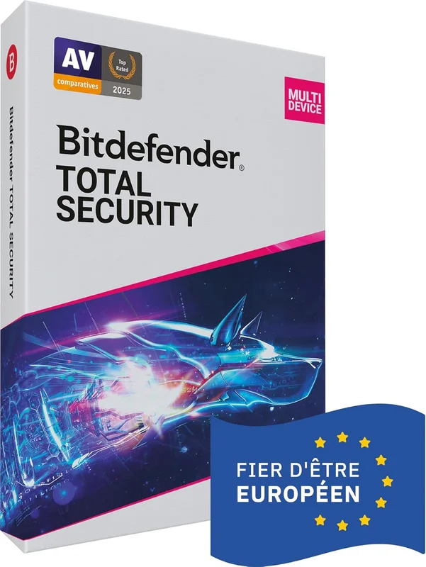 Bitdefender Total Security 2026 | 3 appareils | 1 An | PC/MAC/smartphone