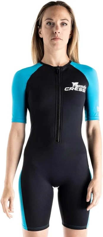 CRESSI Tiburon Lady Shorty Wetsuit 2mm - Women's Short Diving Suit for Diving, Swimming and Water Sports, Neoprene/Elastane Ultra-Stretch