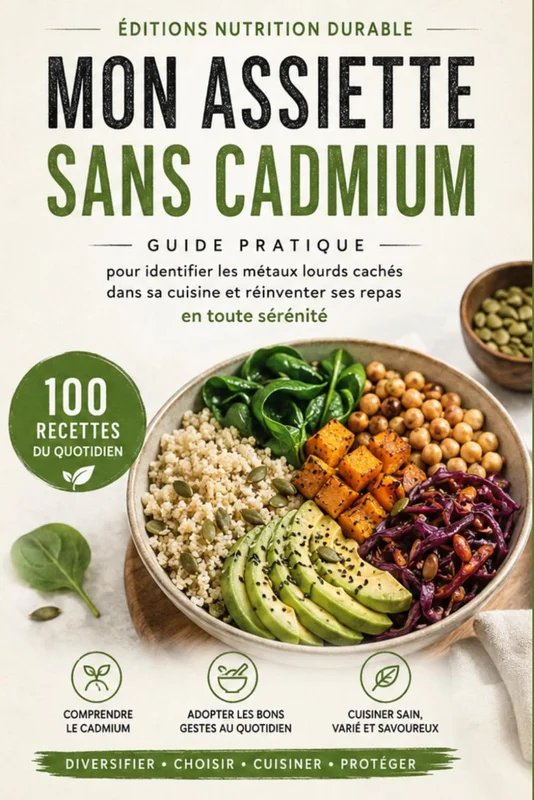 MON ASSIETTE SANS CADMIUM: Guide pratique pour réduire son exposition au cadmium, comprendre les métaux lourds dans l'alimentation et cuisiner avec 100 recettes saine