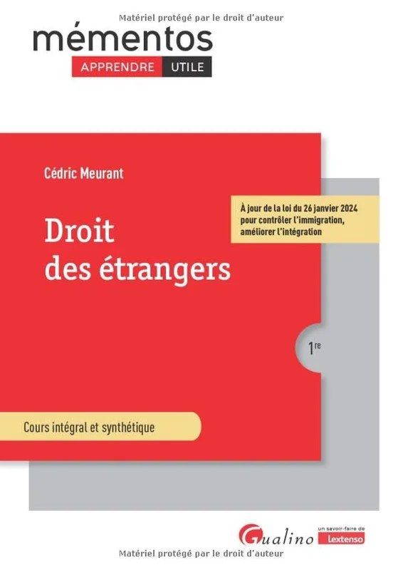 Droit des étrangers: Intègre les dispositions du Pacte européen sur la migration et l'asile du 10 avril 2024