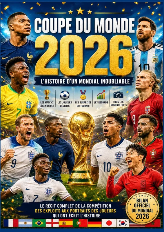 COUPE DU MONDE 2026 HISTOIRE D'UN MONDIAL INOUBLIABLE: Les portraits des héros, les statistiques officielles, les meilleurs buteurs, les records, les ... et tous les moments forts du tournoi