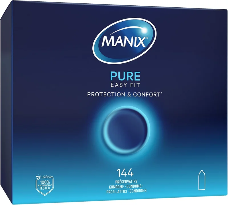 Manix Pure Classic Latex Condoms Box of 144