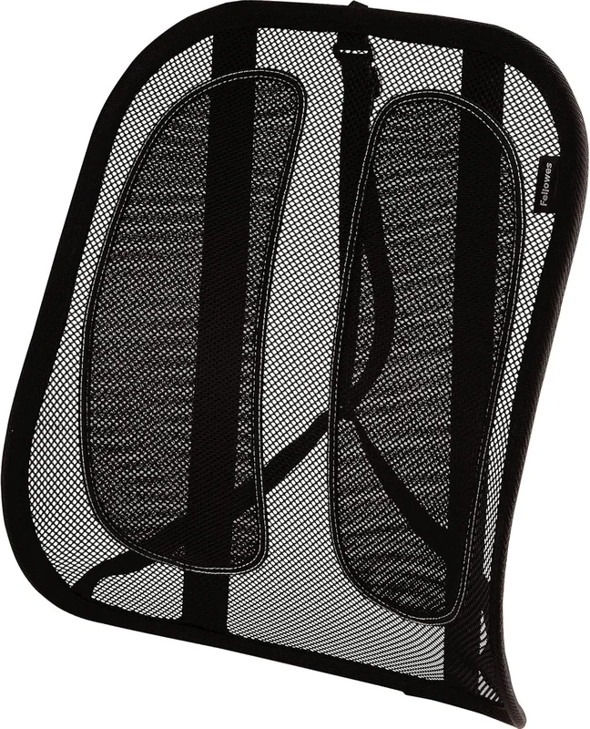 Fellowes Office Suites Mesh Back Support Ergonomic Lumbar Support with Elastic Strap, Black