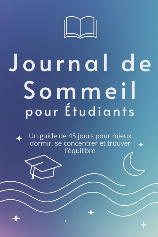 Journal de Sommeil pour Étudiants: Un guide de 45 jours pour mieux dormir, se concentrer et trouver l’équilibre