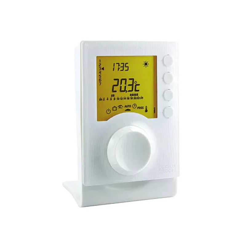 Delta Dore Thermostat filaire programmable Tybox 1117 pour chaudières, pompes à chaleur et poêles à bois. Programmation | Gestion du chauffage - 6053005, Blanc, Taille unique