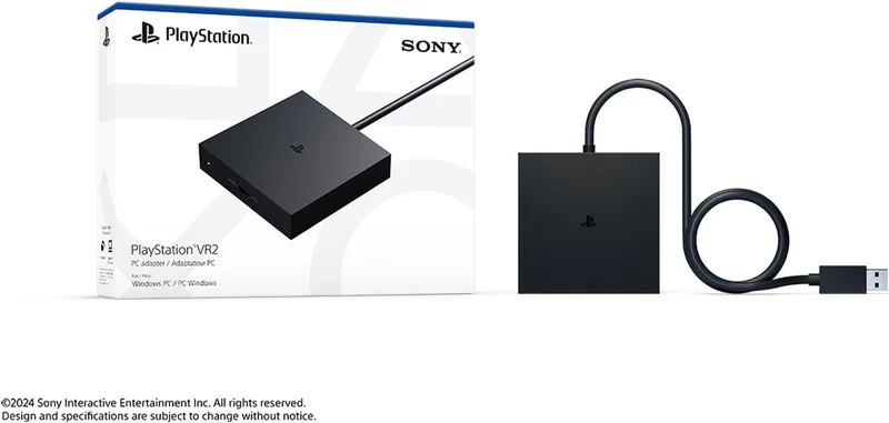 Sony Official Playstation VR2 PC Adapter for SteamVR Compatibility with 4K HDR Support & Eye Tracking, DisplayPort 1.4 Connection Required