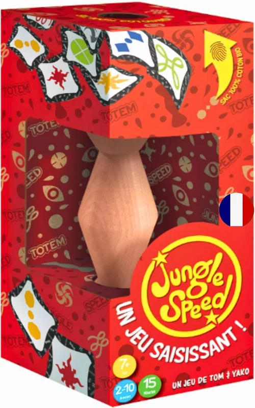 Asmodee Zygomatic Classic Jungle Speed Speed Game for Children Aged 7 and Above Age 7 and Above – Board and Atmosphere Game – 2 to 10 Players – Eco-Responsible Wooden Version – with Storage Bag – 15 Mins