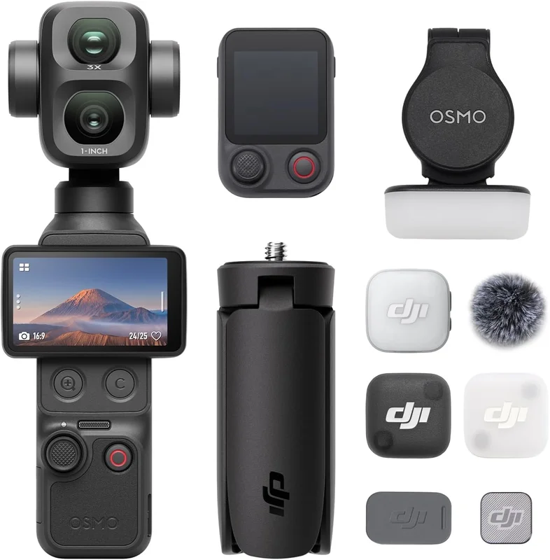 DJI Bundle Vlog Osmo Pocket 4P, Dual Lens vlog camera
