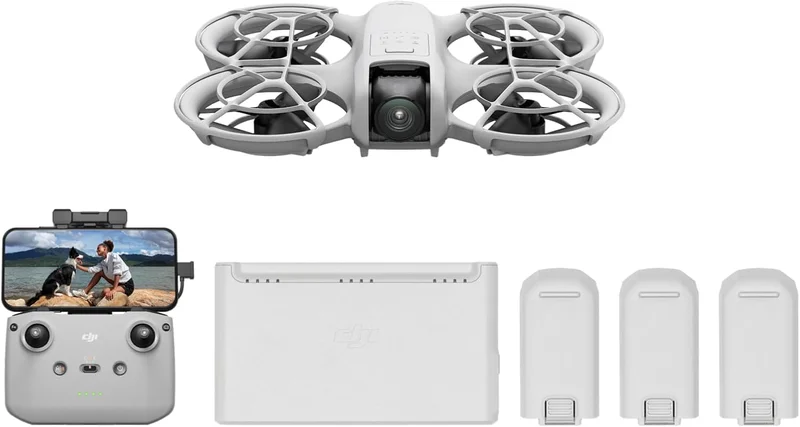 Bundle Fly More DJI Neo, Mini Drone avec Caméra 4K UHD pour Adultes