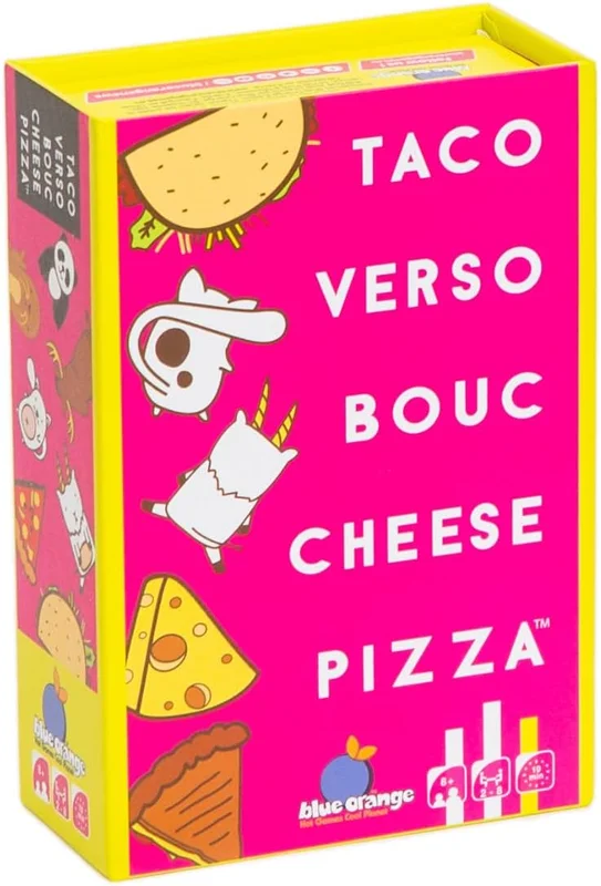 Blue Orange - Taco Verso Bouc Cheese Pizza - Board Game Ideal for Family Fun or Friends in the Evening - From 2 to 8 Players - Atmosphere and Speed Game - Card Game - Ages 8+