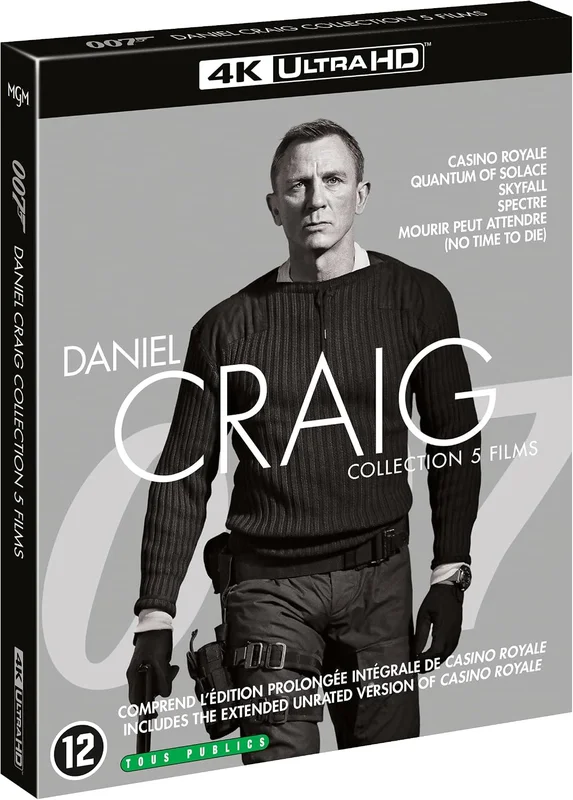James Bond 007 - La collection Daniel Craig : Casino Royale + Quantum of Solace + Skyfall + Spectre + Mourir peut attendre