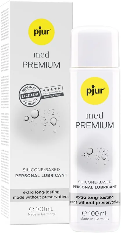 pjur med PREMIUM (100ml) - Gel lubrifiant de qualité médicale à base de silicone - Pour les peaux/les muqueuses très sensibles