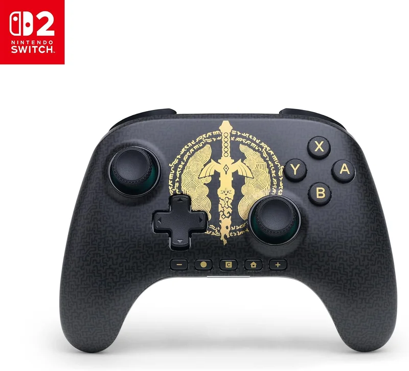 PowerA Manette sans fil Advantage pour Nintendo Switch 2 - Zelda, sous licence officielle, effet Hall, boutons programmables, manette Pro, bouton C, détection de mouvement