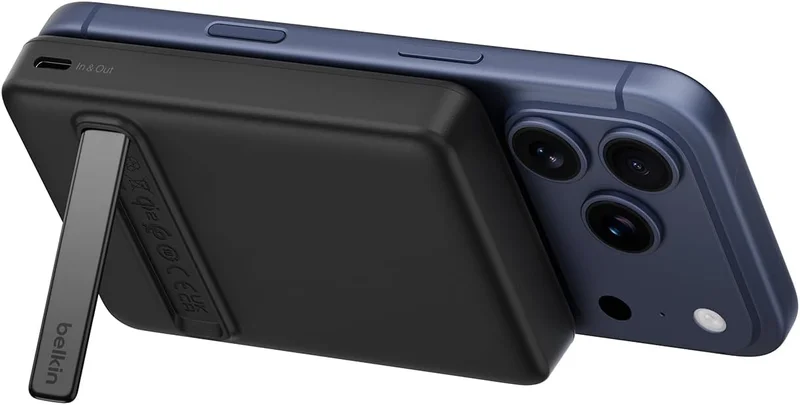 Belkin BoostCharge Slim Batterie Externe Magnétique 10K Et Béquille - Noir