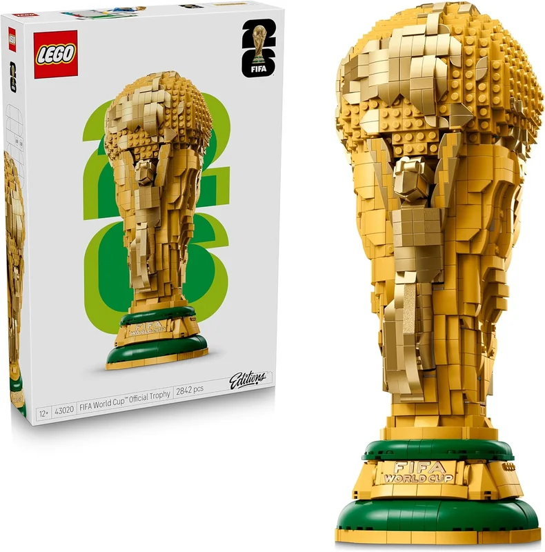 LEGO Editions Official FIFA World Cup Trophy – 3D Toy – DIY Model with Collector Minifigure – Football Gift Idea for Father's Day or for Adult Sports Fan 43020