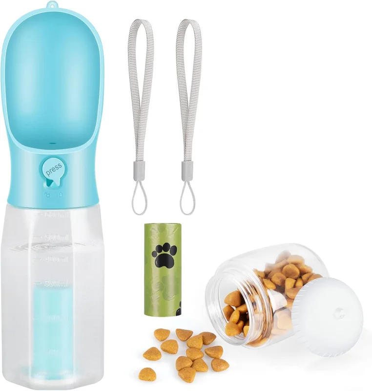Zivacate Dog Water Bottle, 600 ml Travel Bottle for Dogs
