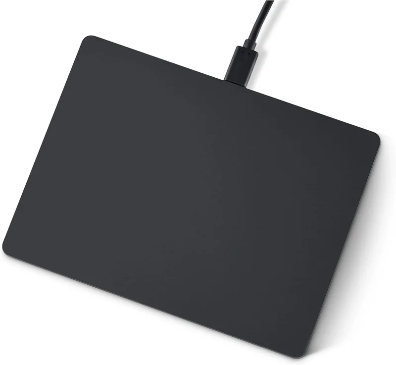 Amazon Basics Multipoint Touchpad with Gesture Control, Wired USB-C Touchpad for Windows PC (Not Compatible with macOS), 6.4 inch, 6.8 ft Cable, Black