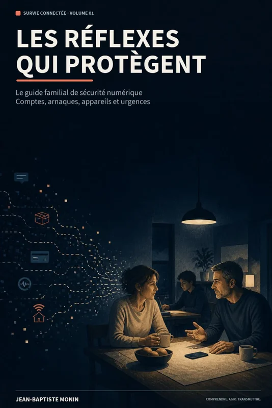 Les réflexes qui protègent: Le guide familial de sécurité numérique — Comptes, arnaques, appareils et urgences