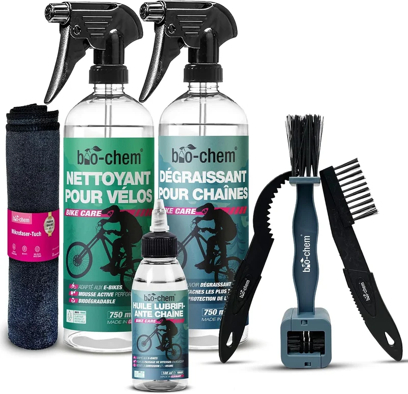 bio-chem 7-Piece Bike Care and Cleaning Kit + Accessories
