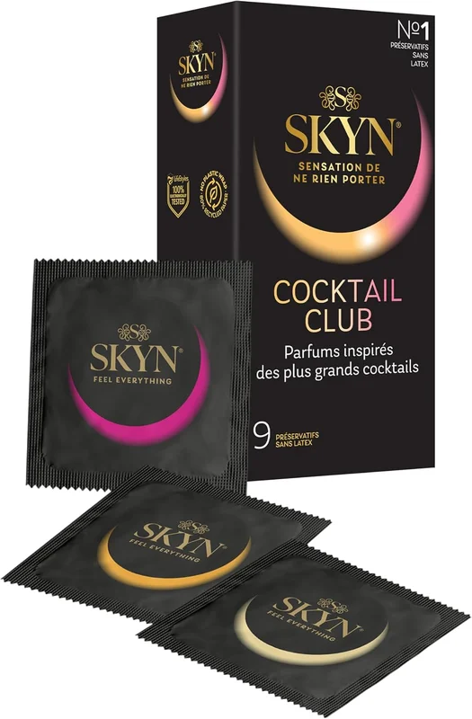 SKYN Cocktail Club: Skynfeel Flavored Condoms (Pack of 9)