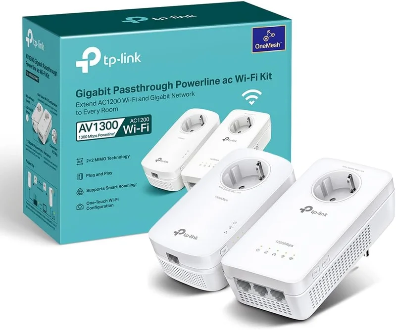 TP-Link CPL WiFi AV1300 Mbps/AC1200 Mbps, Prise Intégrée, TL-WPA8631P KIT