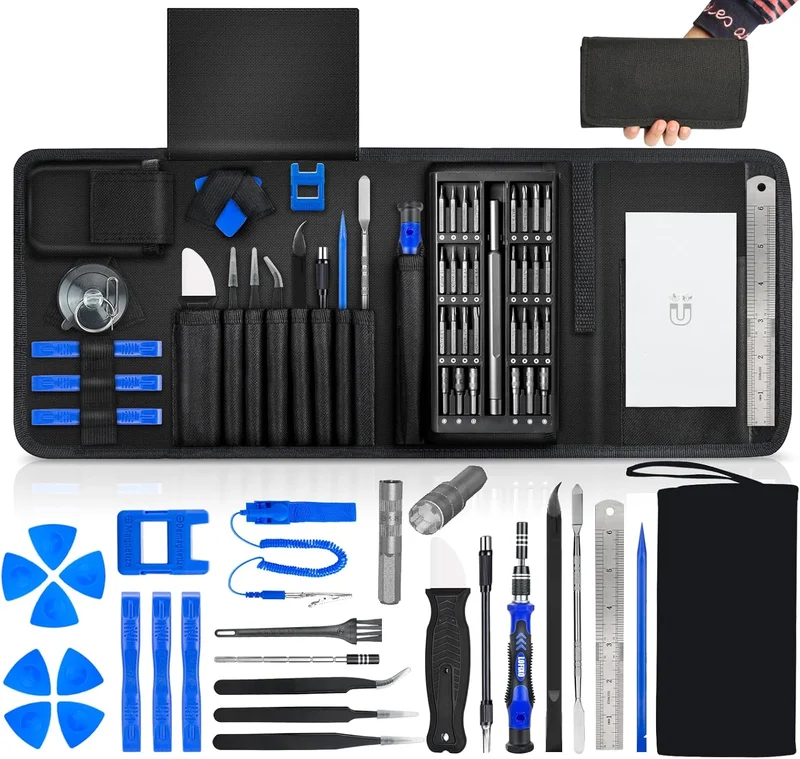 Mini Torx Phillips Flat Triangle Triwing Screwdriver Set with Spatula, Magnetic Screwdriver Kit Cleaning Repair for iPhone/Macbook/PS4/PS5/Xbox/Switch,Glasses, Smartphone