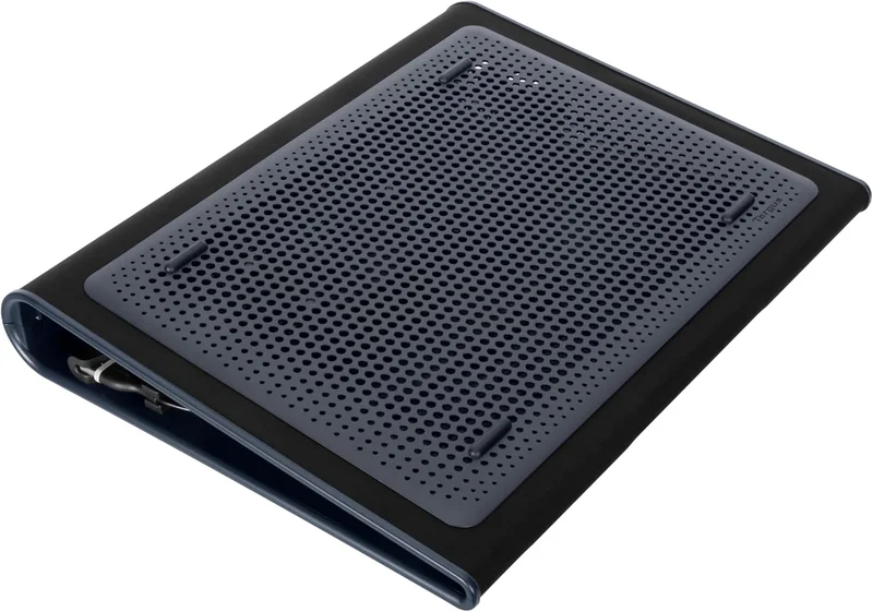 Targus Laptop Cooler with 2 Fans for Laptops up to 17 inches, Ergonomic and Comfortable Ventilated Stand – Black, AWE55GL