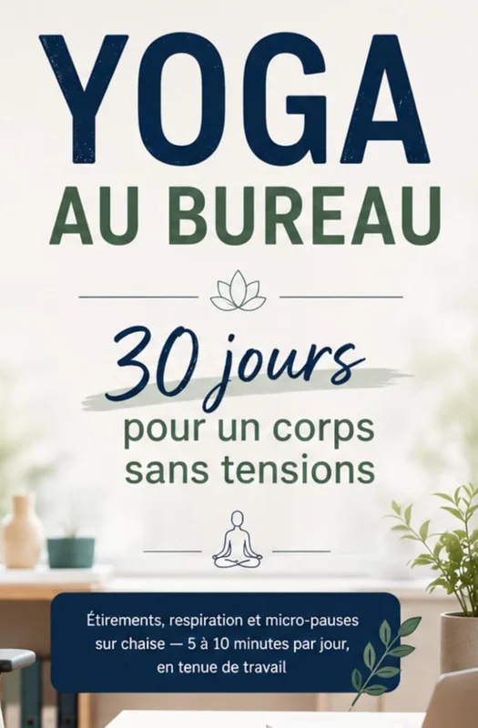 YOGA AU BUREAU 30 jours pour un corps sans tensions: Étirements, respiration et micro-pauses sur chaise — 5 à 10 minutes par jour, en tenue de travail