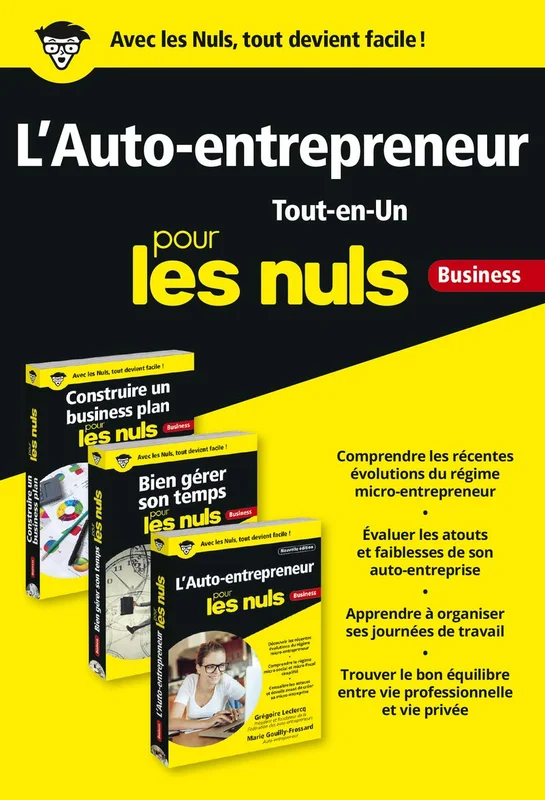 L'Auto-entrepreneur Tout-en-Un pour les Nuls: | business plan, gestion du temps, micro-entrepreneur
