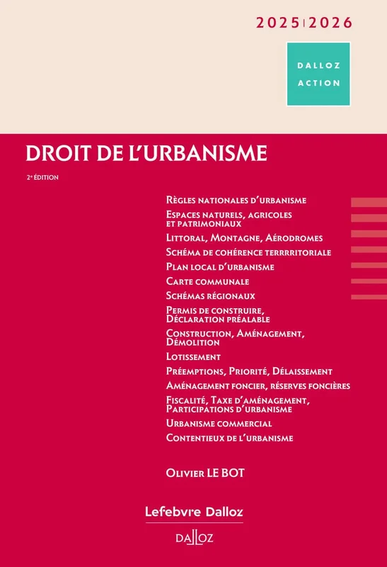 Droit de l'urbanisme 2025/2026. 2e éd.