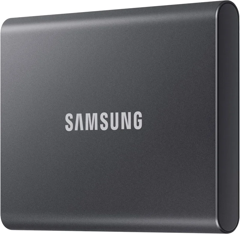 Samsung SSD Externe T7 1 To, Gris titane, MU-PC1T0T/WW, Vitesse de lecture/écriture jusqu'à 1050 Mo/s, Sécurisation par mot de passe