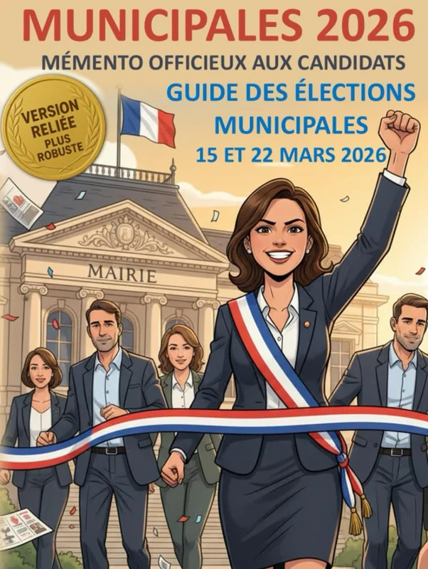Élections municipales des 15 et 22 mars 2026 - Mémento officieux aux candidats - Guide indispensable détaillé et illustré: Toutes les informations ... Version reliée pour plus de robustesse.