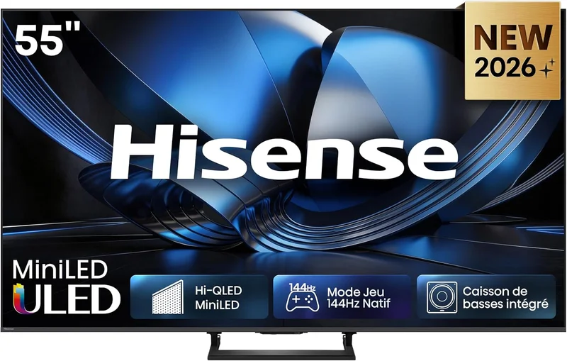 Hisense 55U7SE Smart TV 2026 QLED Mini-LED 55" (139 cm) 4K Black [Energy Class D]