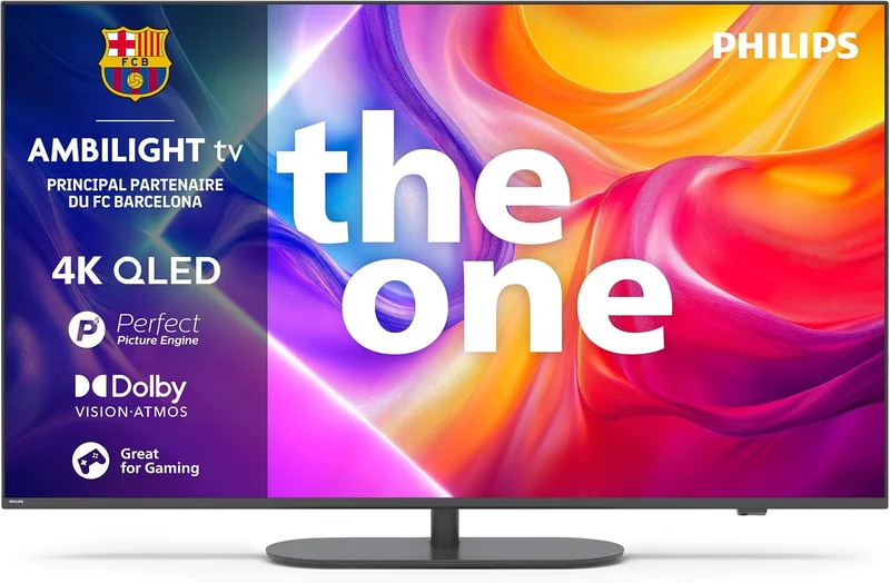 The One 120 hz - Pied central - QLED - AMBILIGHT 3 - UHD - TITAN OS PHILIPS - 55PUS9000 [Classe énergétique F]