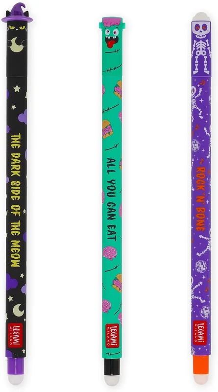 Legami The Boo Crew 2025 Set of 3 Erasable Gel Pens
