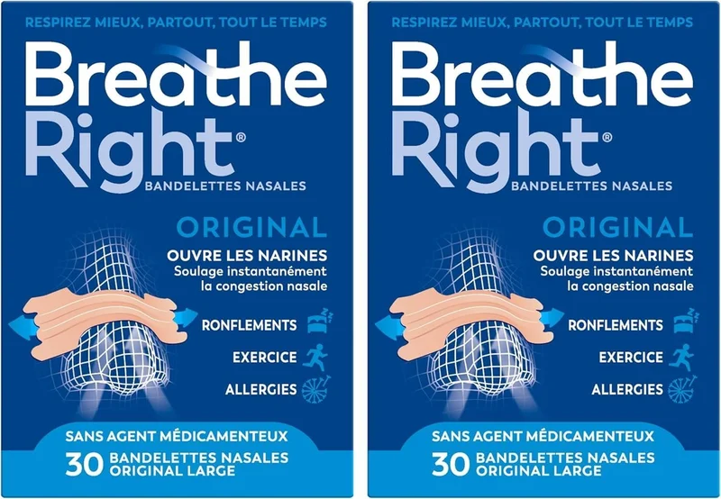 Breathe Right Original Nasal Strips Beige 30 + 30 units