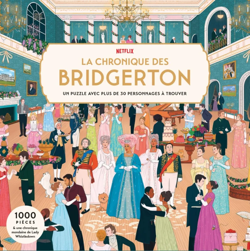 Puzzle Netflix officiel - La Chronique des Bridgerton: Puzzle 1000 pièces avec plus de 30 personnages à repérer