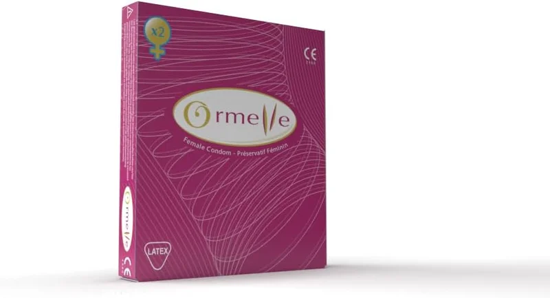 ORMELLE - Préservatif Féminin - Latex Naturel - Lubrifiés - Protection Grossesse & IST - Bt de 1 x 2