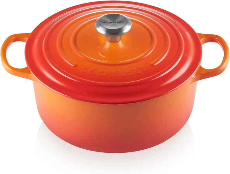 Le Creuset Signature Enamelled Cast Iron Round Casserole Dish With Lid, 26 cm, 5.3 Litre, Volcanic, 21177260902430