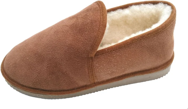 Men's Charentaises Slippers - Sheepskin - Camel