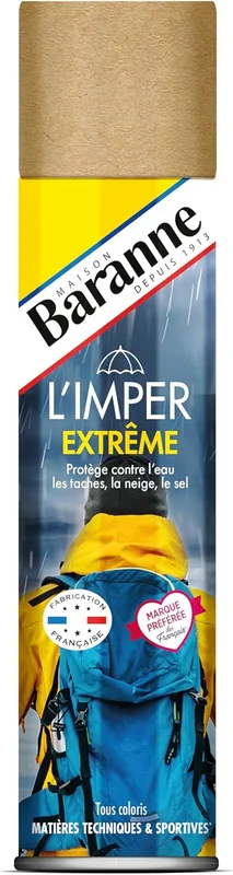 BARANNE Extreme Waterproofing Spray – Waterproof, Anti-Rain, Snow & Mud – Multi-Surface Protection: Leather, Suede, Nubuck, Textile, Shoes – Long Lasting – High Performance – Aerosol 300 ml