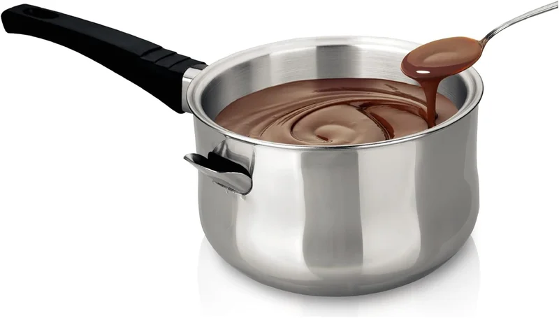 Ibili Bain Marie 774016 Saucepan Stainless Steel 16 cm Double Walled Silver/Black