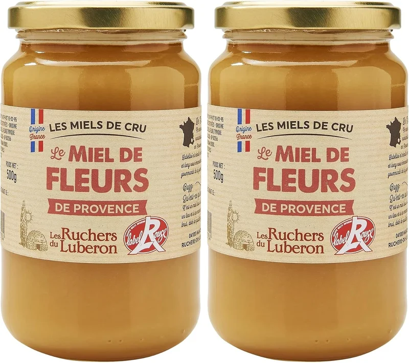 Les Ruchers du Luberon Flower Honey of Provence IGP/Red Label 500g (Pack of 2)